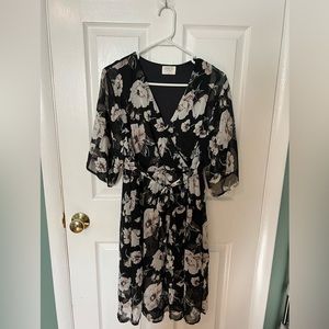 Black floral dress